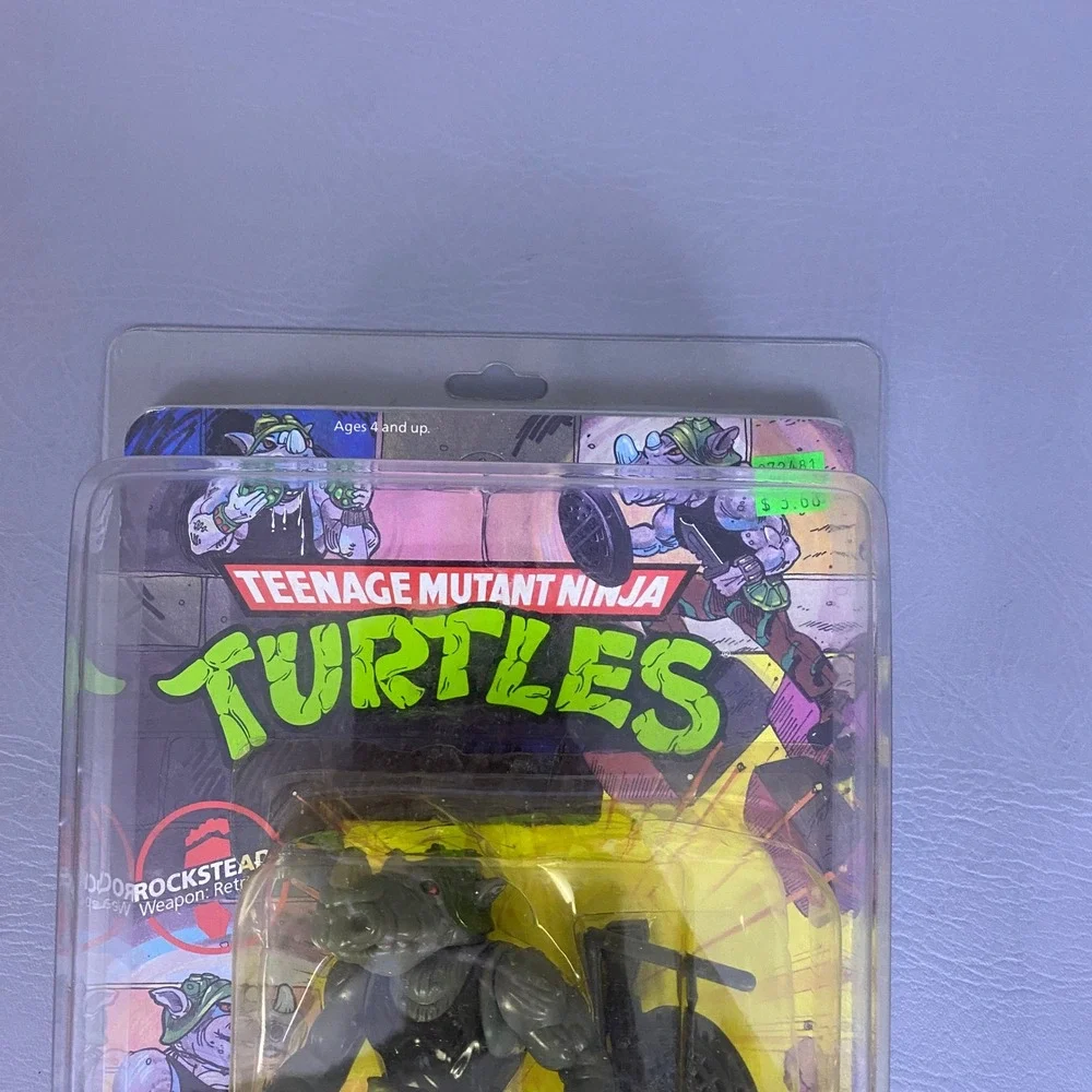 Vintage 1990 TMNT Rocksteady Action Figure Playmates 5009 Unpunched NEW VG
